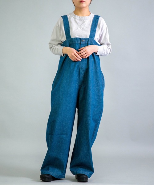 サロペット オーバーオール 「Yarmo」 10oz Denim High Rise Brace Trousers レディースの画像