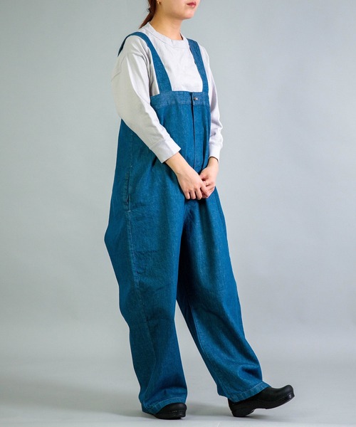 サロペット オーバーオール 「Yarmo」 10oz Denim High Rise Brace Trousers レディースの画像