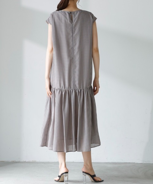 「M.deux」 ノースリーブワンピース MEDIUM オレンジ レディース_画像5