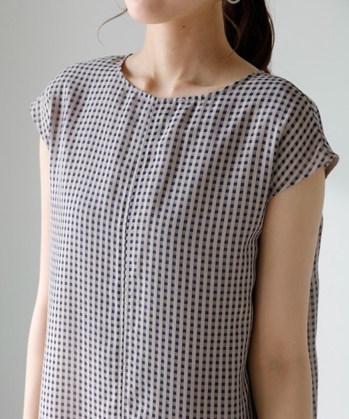 「M.deux」 ノースリーブワンピース MEDIUM オレンジ レディース_画像6