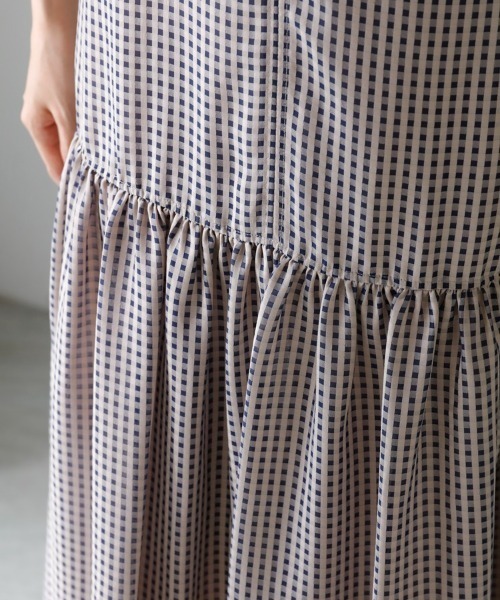 「M.deux」 ノースリーブワンピース MEDIUM オレンジ レディース_画像7