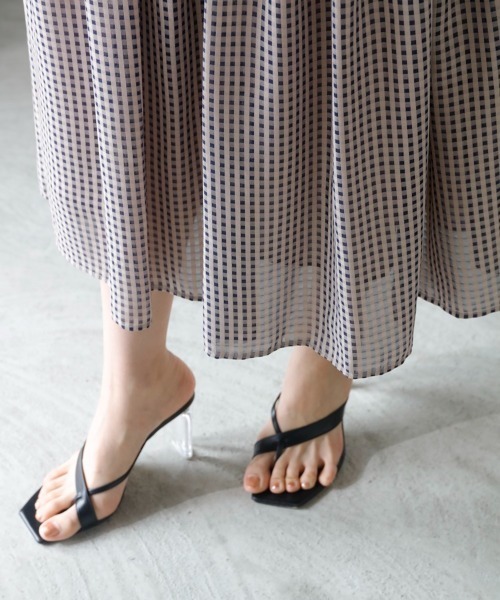 「M.deux」 ノースリーブワンピース MEDIUM オレンジ レディース_画像9