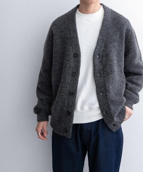 「FORK&SPOON」 ニットカーディガン 4 ブラウン メンズ_画像2
