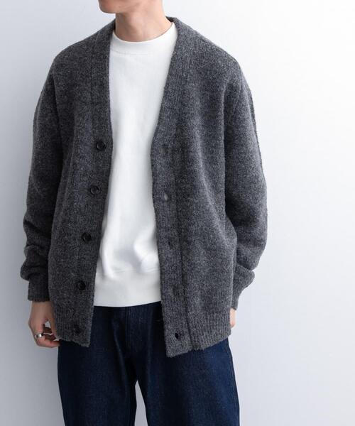 「FORK&SPOON」 ニットカーディガン 4 ブラウン メンズ_画像4