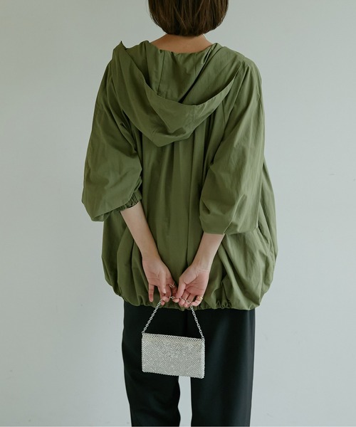 「GALLARDAGALANTE」 ナイロンブルゾン FREE チャコールグレー レディース_画像4