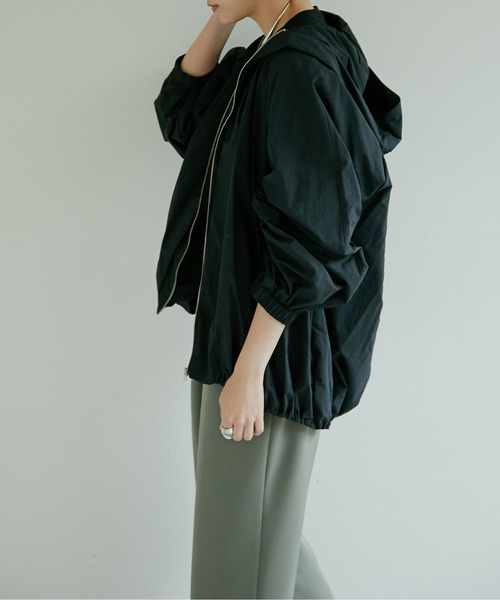 「GALLARDAGALANTE」 ナイロンブルゾン FREE チャコールグレー レディース_画像9