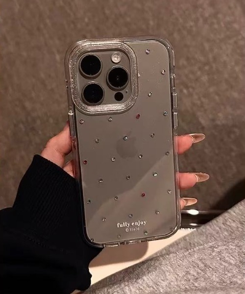スマホケース カラフル ドット ラメ入り クリア iPhone ケース 13