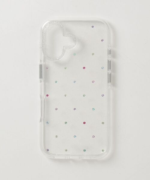 スマホケース カラフル ドット ラメ入り クリア iPhone ケース 13