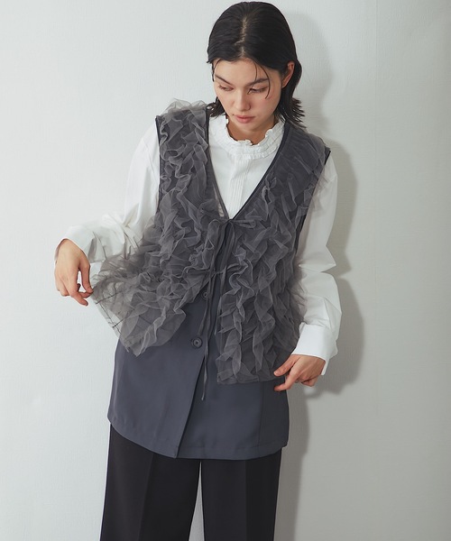 SMILE ORCHID（スマイルオーキッド） ベスト ジレ フリルチュール