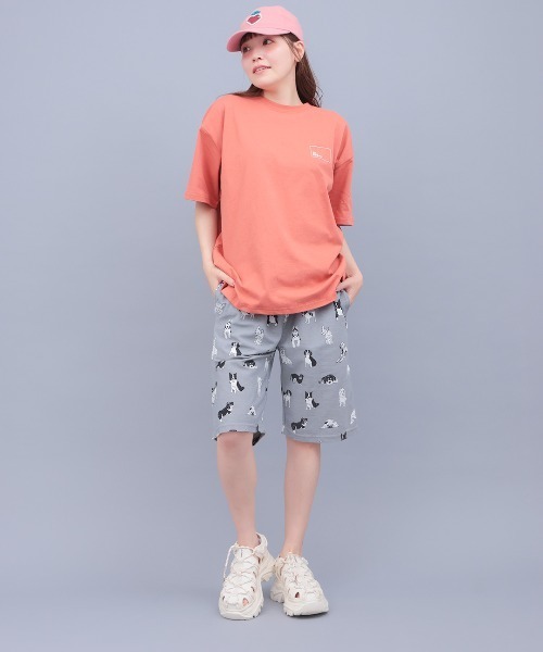 チチカカ（TITICACA） ワイドパンツ パンツ 裏毛グラフィックショート