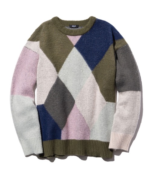 「glamb」 長袖ニット M ブルー メンズ_2