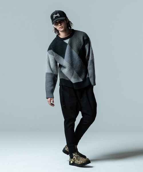 「glamb」 長袖ニット M ブルー メンズ_8