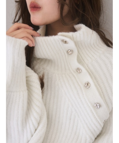 「mellowneon」 長袖ニット FREE グレー レディース_画像5