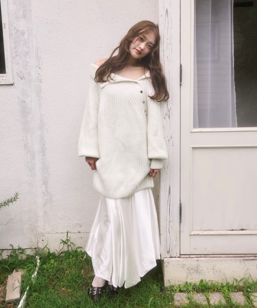 「mellowneon」 長袖ニット FREE グレー レディース_画像8