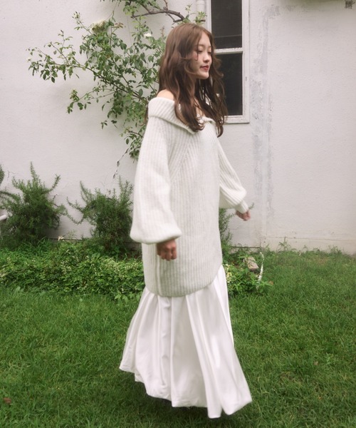 「mellowneon」 長袖ニット FREE グレー レディース_画像9