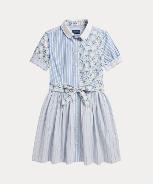 新品 Ralph Lauren コットン ポプリン ファン シャツドレス　120 Polo Ralph Lauren Childrenswear ラルフローレン ワンピース コットン