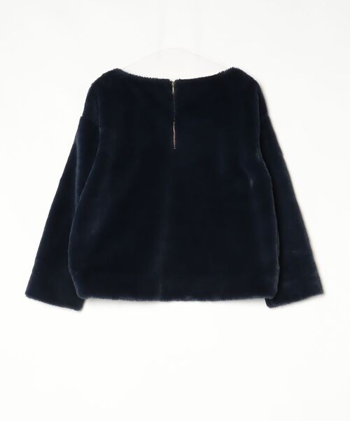 「LOUNGEDRESS」 長袖カットソー フリ- ネイビー レディース_画像2