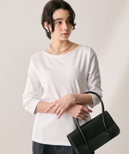 AIGLE（エーグル） tシャツ ボートネック 七分袖 Tシャツ レディース