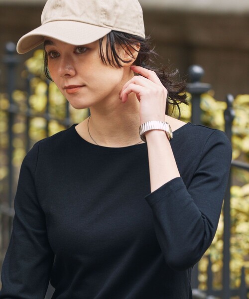 AIGLE（エーグル） tシャツ ボートネック 七分袖 Tシャツ レディース