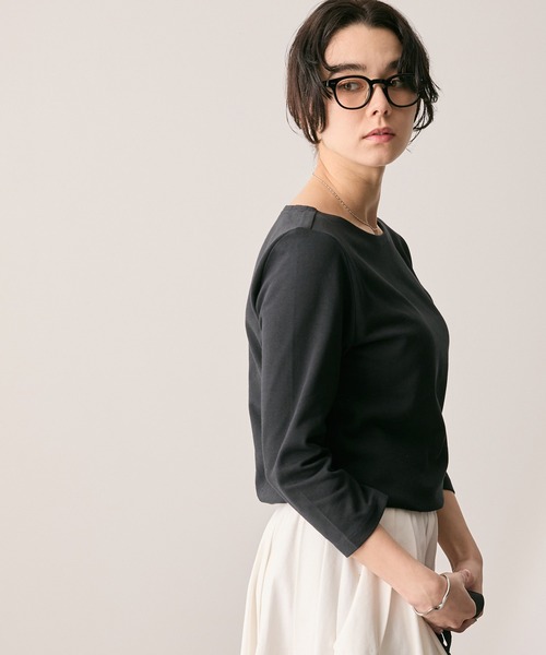 AIGLE（エーグル） tシャツ ボートネック 七分袖 Tシャツ レディース