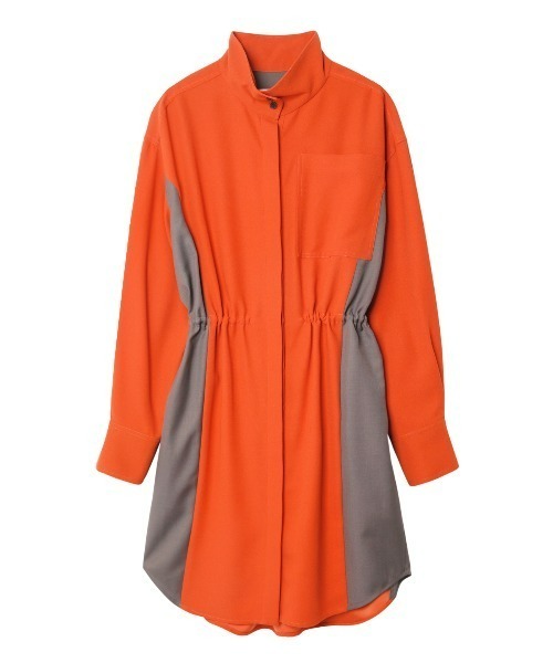 「LE CIEL BLEU」 長袖ワンピース 36 オレンジ レディース_画像7