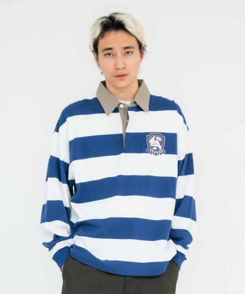 XLARGE（エクストラ ラージ） 長袖ポロシャツ X-LARGE ネイビー メンズ 