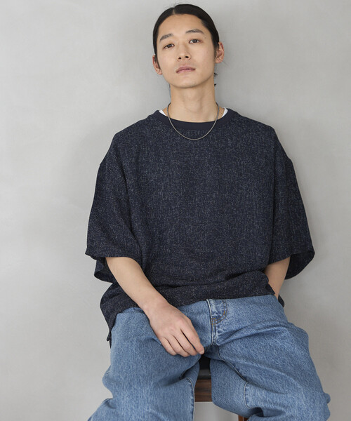 TFW49グレーショートスリーブシャツ＆ショートパンツ&キャップセットアップ TFW49 - 【26SS】 COMBINATION SHORTS / 異素材切り替え ショート