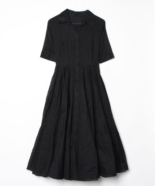 JENNE ブラックシャツワンピース 半袖 JENNE」 シャツワンピース MEDIUM ブラック レディース : ZOZOTOWN