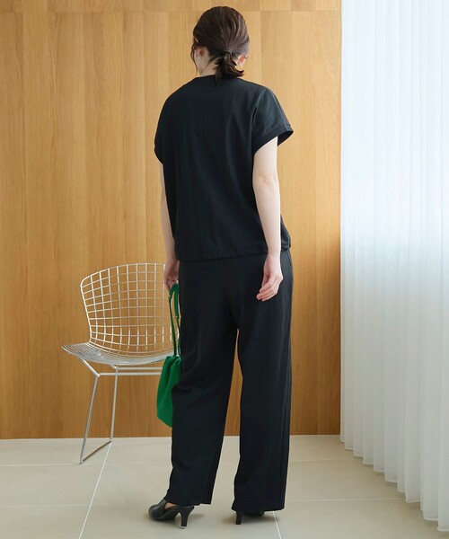 coen（コーエン） ワイドパンツ パンツ リネン混カノコイージーワイド