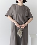 ワンピース 夏 半袖 ケープワンピースの詳細画像3
