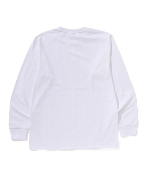 「A BATHING APE」 長袖Tシャツ LARGE ホワイト メンズの画像
