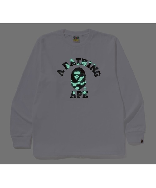 「A BATHING APE」 長袖Tシャツ LARGE ホワイト メンズの画像