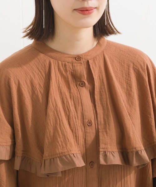 「terrace」 長袖ワンピース MEDIUM ブラウン レディース_画像8