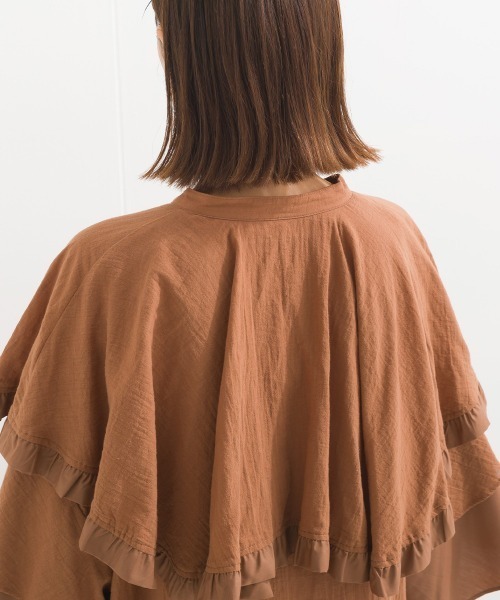 「terrace」 長袖ワンピース MEDIUM ブラウン レディース_画像9