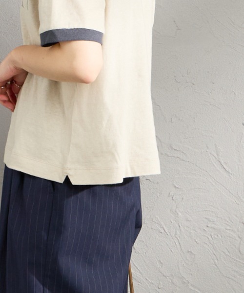 AMERICANA（アメリカーナ） tシャツ 半袖 AMRCN クロップド リンガーT