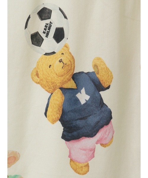 Karl Helmut シャツ サッカーくまプリントパッチワークシャツブラウス