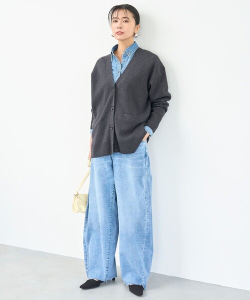 「UNFILO」 ニットカーディガン MEDIUM ピンク レディース_画像5