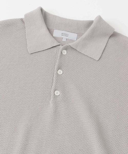「URBAN RESEARCH ROSSO MEN」 半袖ポロシャツ MEDIUM ライトグレー メンズ_画像8