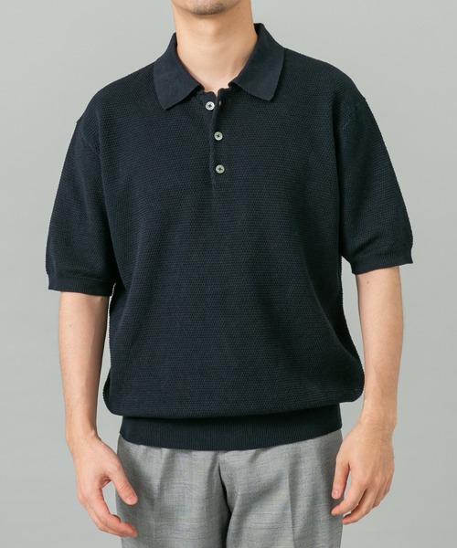 「URBAN RESEARCH ROSSO MEN」 半袖ポロシャツ MEDIUM ライトグレー メンズ_画像9