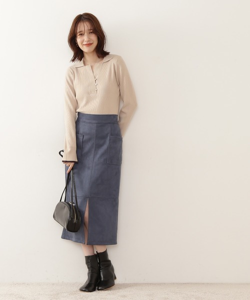 「N.(N. Natural Beauty Basic)」 長袖ポロシャツ MEDIUM ナチュラル レディース_画像7