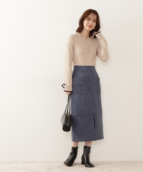 「N.(N. Natural Beauty Basic)」 長袖ポロシャツ MEDIUM ナチュラル レディース_画像8
