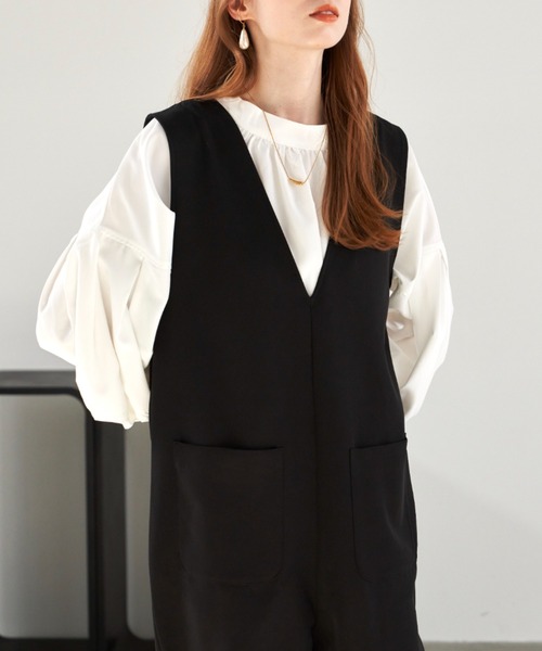 「hinari」 オーバーオール SMALL ベージュ レディース_画像5