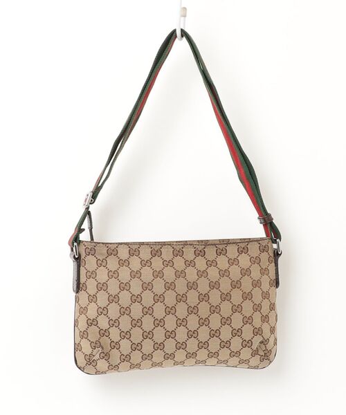 GUCCI グッチ GGキャンバス ワンショルダーバッグ ベージュ レディース GUCCI（グッチ） GGキャンバス ショルダーバッグ - ベージュ