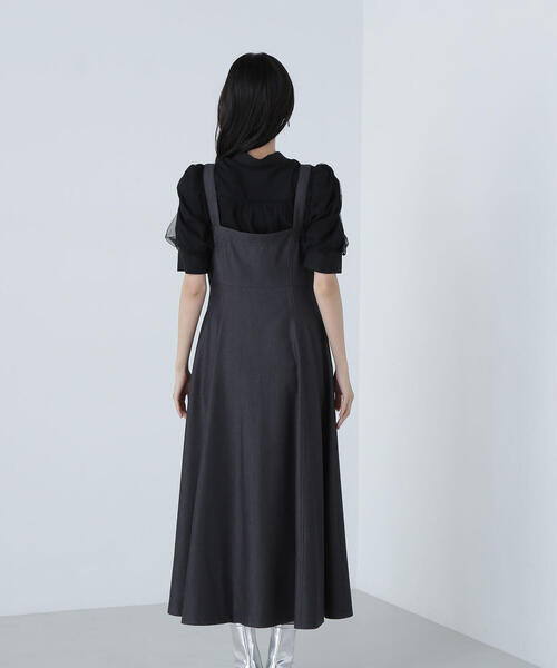 「NATURAL BEAUTY BASIC」 サロペットスカート MEDIUM ネイビー レディース_画像2