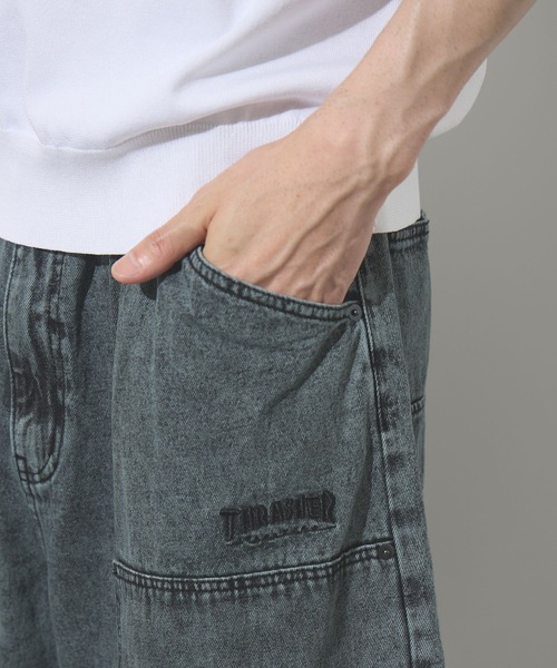 THRASHER（スラッシャー） ハーフパンツ ジーンズ 短パン ダブルニー