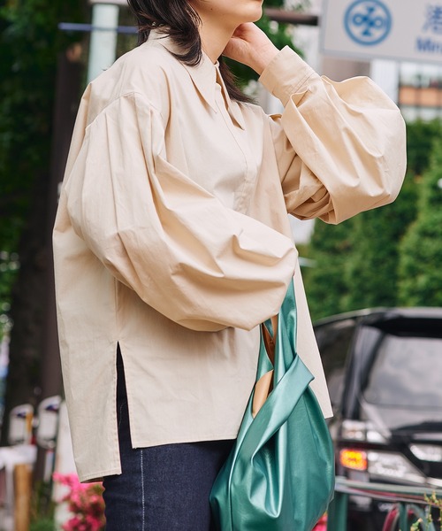 「MAISON BREEZE」 長袖シャツ FREE ブラック レディース_画像5