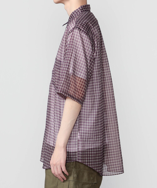 Bshop シャツ 半袖 迷迭香 |「別注」ナイロン メッシュシャツ MEN