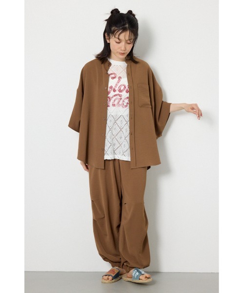 Rintosull ブラトップ付きバルーンカシュクールトップスブラウンMサイズ RODEO CROWNS WIDE BOWL（ロデオクラウンズワイドボウル） ブラウス