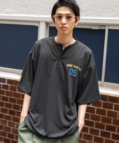 niko and…（ニコアンド） ヘンリーネック tシャツ ベースボール