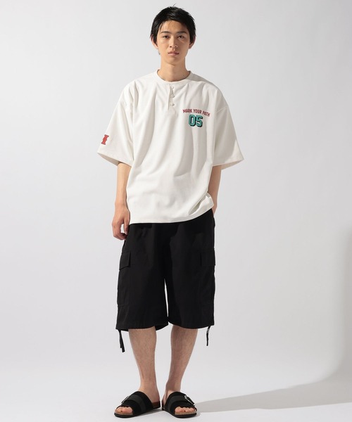 niko and…（ニコアンド） ヘンリーネック tシャツ ベースボール